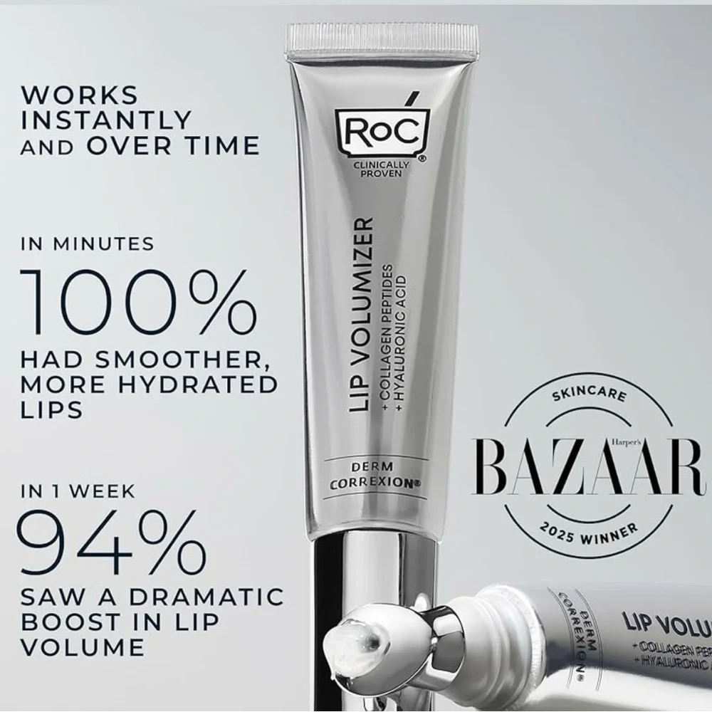 NEW RoC Derm Correxion Lip Volumizer Collagen Peptides Hyaluronic Acid